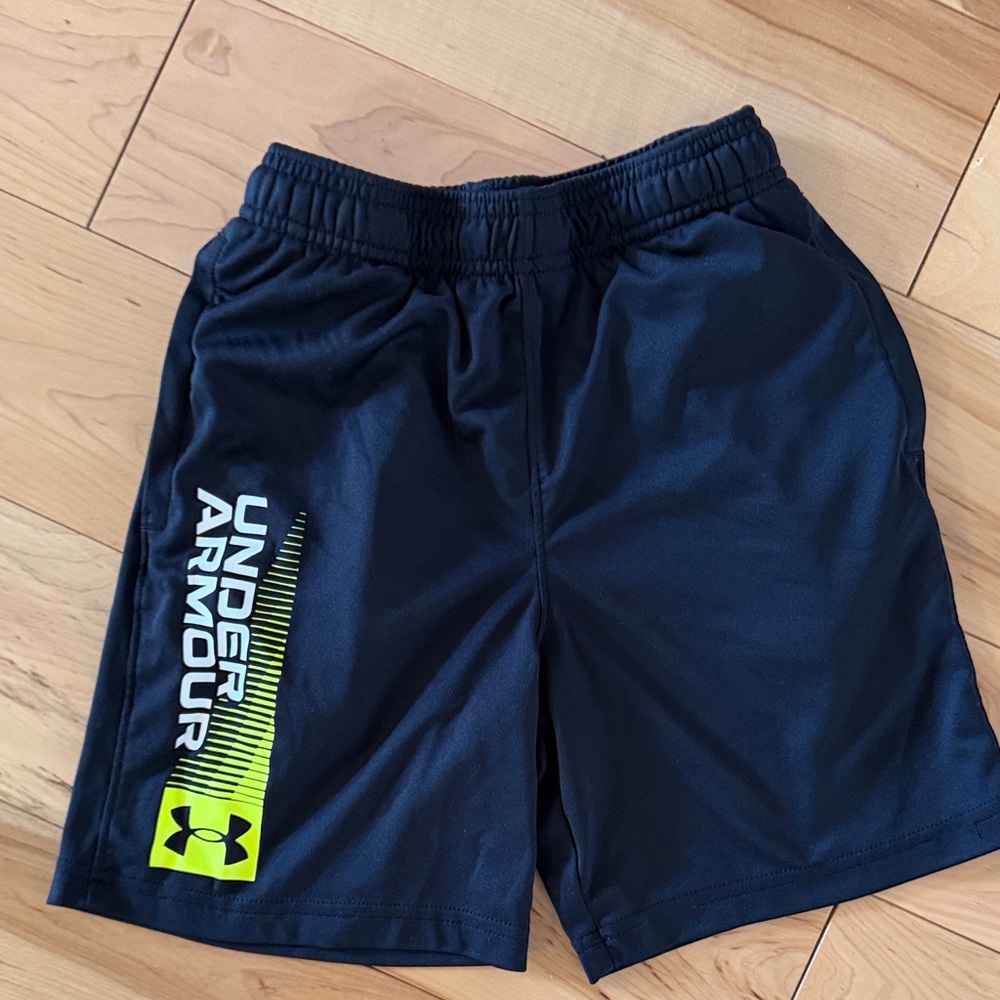 Under Armour Men's Athletic Shorts in Black and Neon Yellow